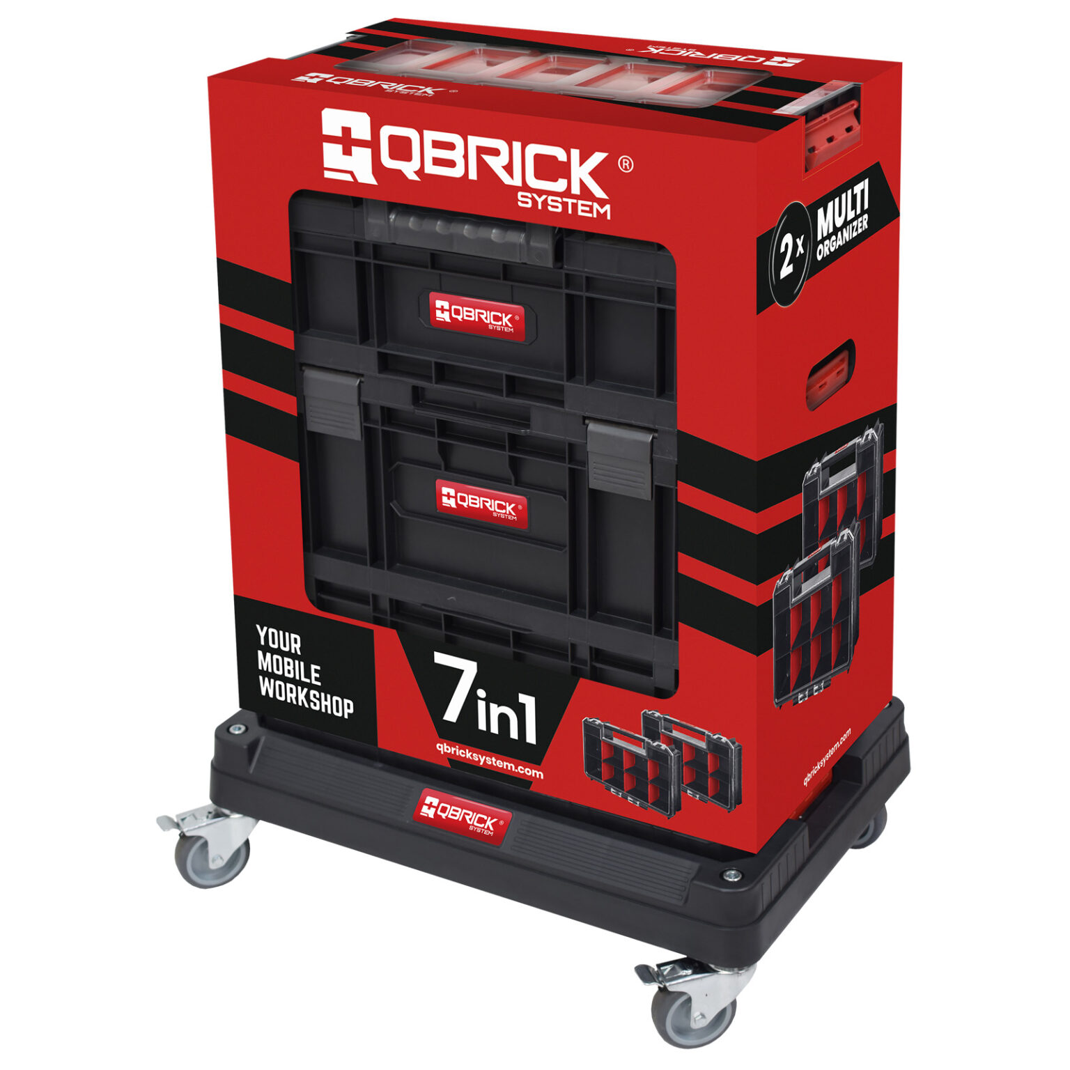 QBRICK TWO - Mobiler Werkstattwagen (Set 7in1) | 595x395x825 mm 2 QBRICK TWO - Mobiler Werkstattwagen (Set 7in1) | 595x395x825 mm – Bild 2