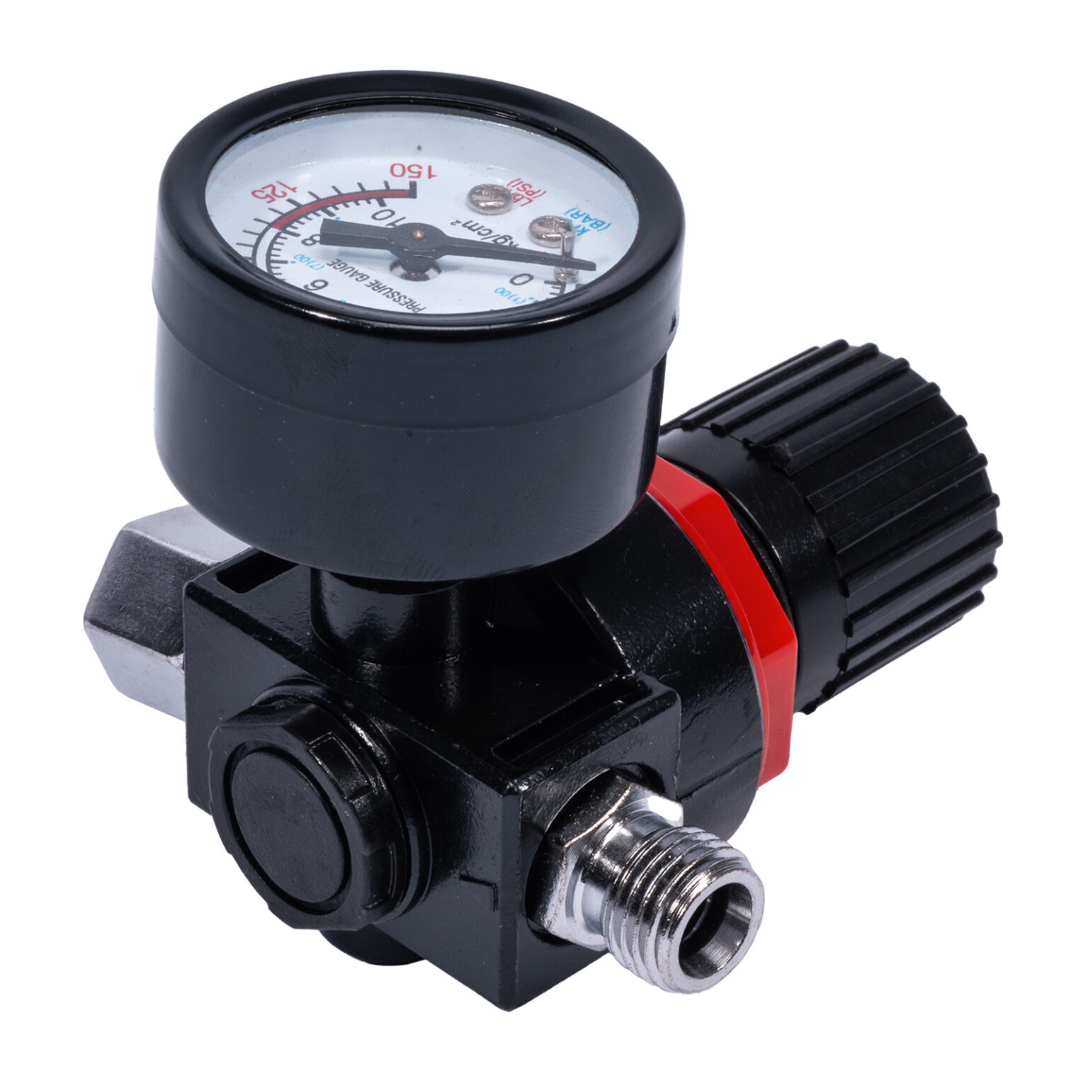 XTLINE Druckminderer Druckluft | Druckluftregler mit Manometer für Lackierpistolen | 1/4", 10 bar 2 XTLINE Druckminderer Druckluft | Druckluftregler mit Manometer für Lackierpistolen | 1/4", 10 bar – Bild 2