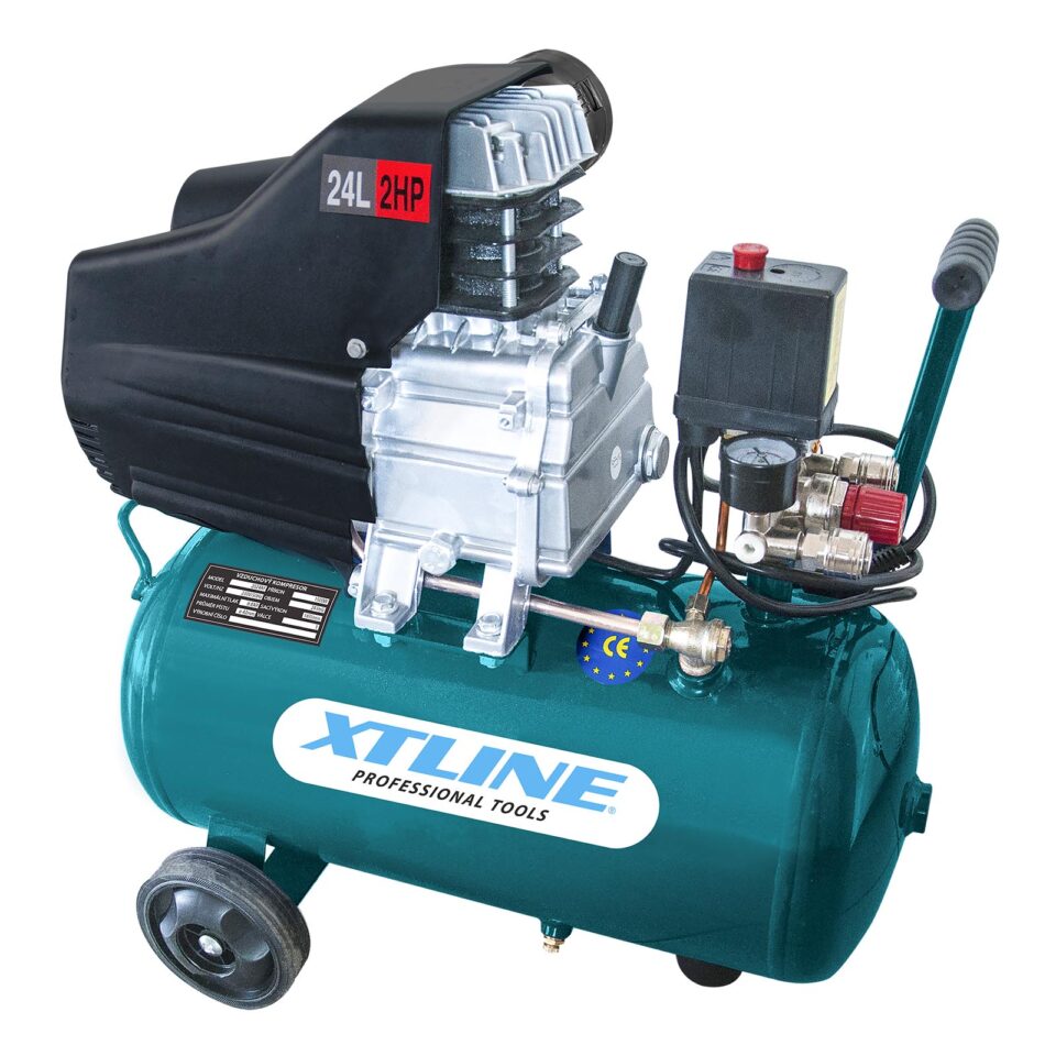 XTLINE Kompressor 1500 W | Kesselvolumen 24 L | Kolbenkompressor