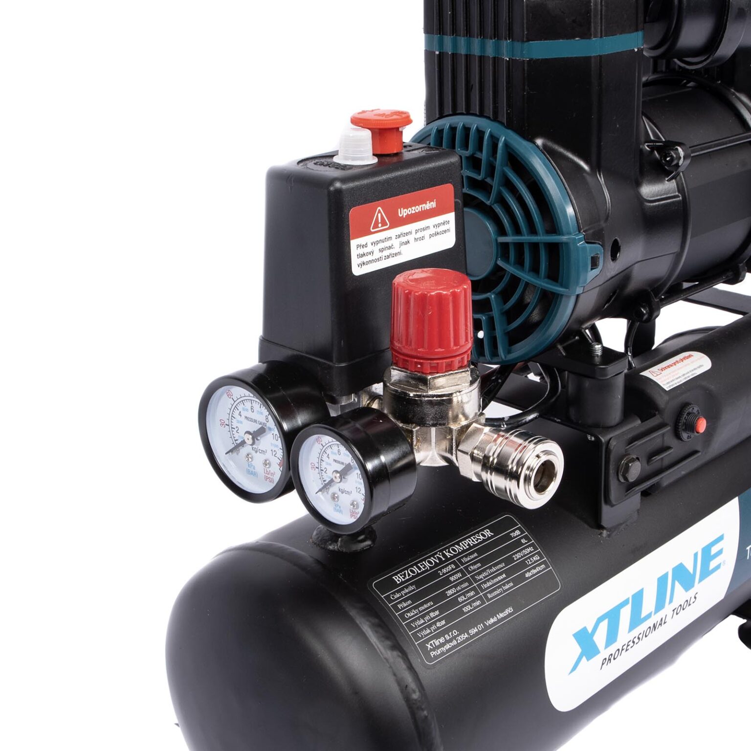 XTLINE Ölfreier Kompressor 900 W | Kesselvolumen 6 L | Flüsterkompressor 2 XTLINE Ölfreier Kompressor 900 W | Kesselvolumen 6 L | Flüsterkompressor – Bild 2