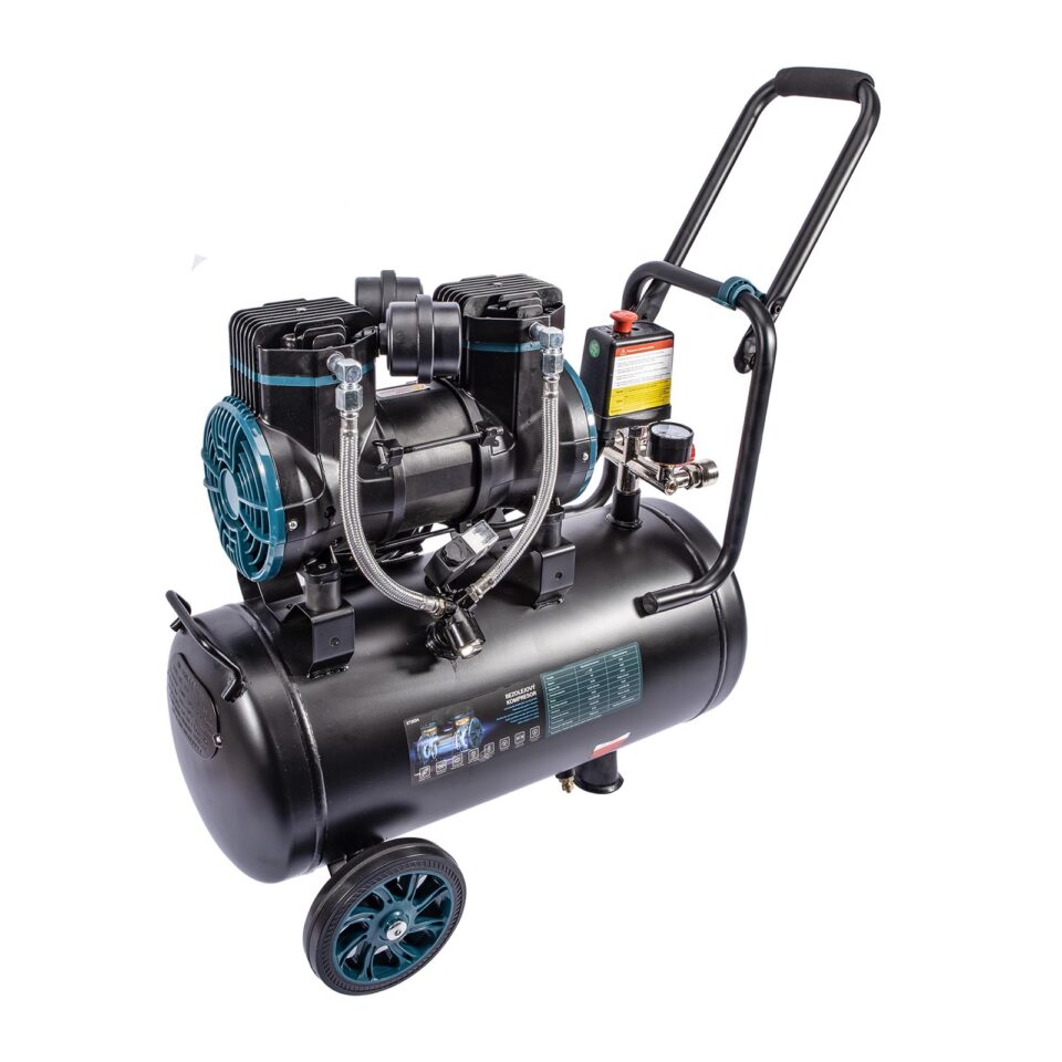 XTLINE Ölfreier Kompressor 1450 W | Kesselvolumen 24 L | Flüsterkompressor – Bild 2