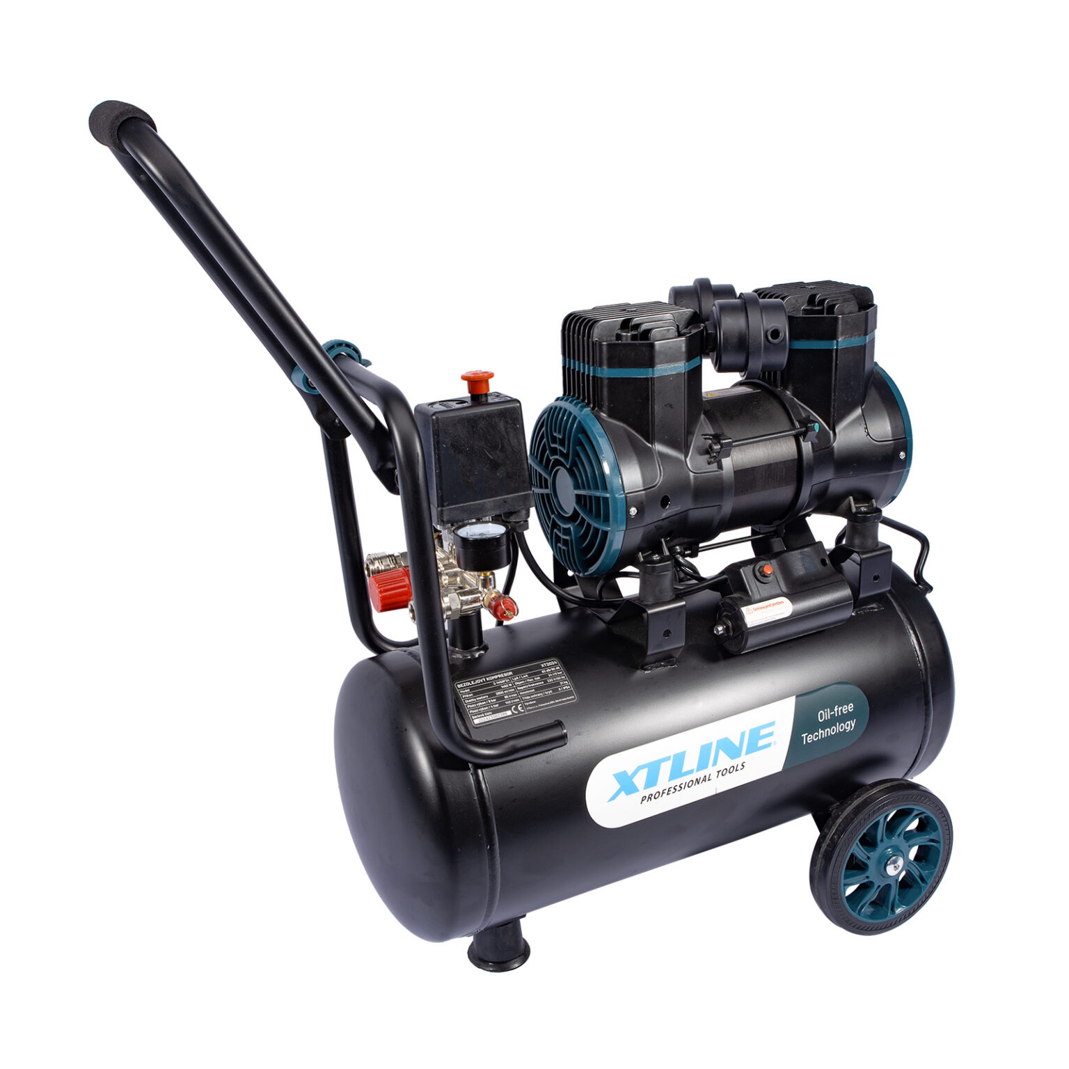 XTLINE Ölfreier Kompressor 1450 W | Kesselvolumen 24 L | Flüsterkompressor 1 XTLINE Ölfreier Kompressor 1450 W | Kesselvolumen 24 L | Flüsterkompressor