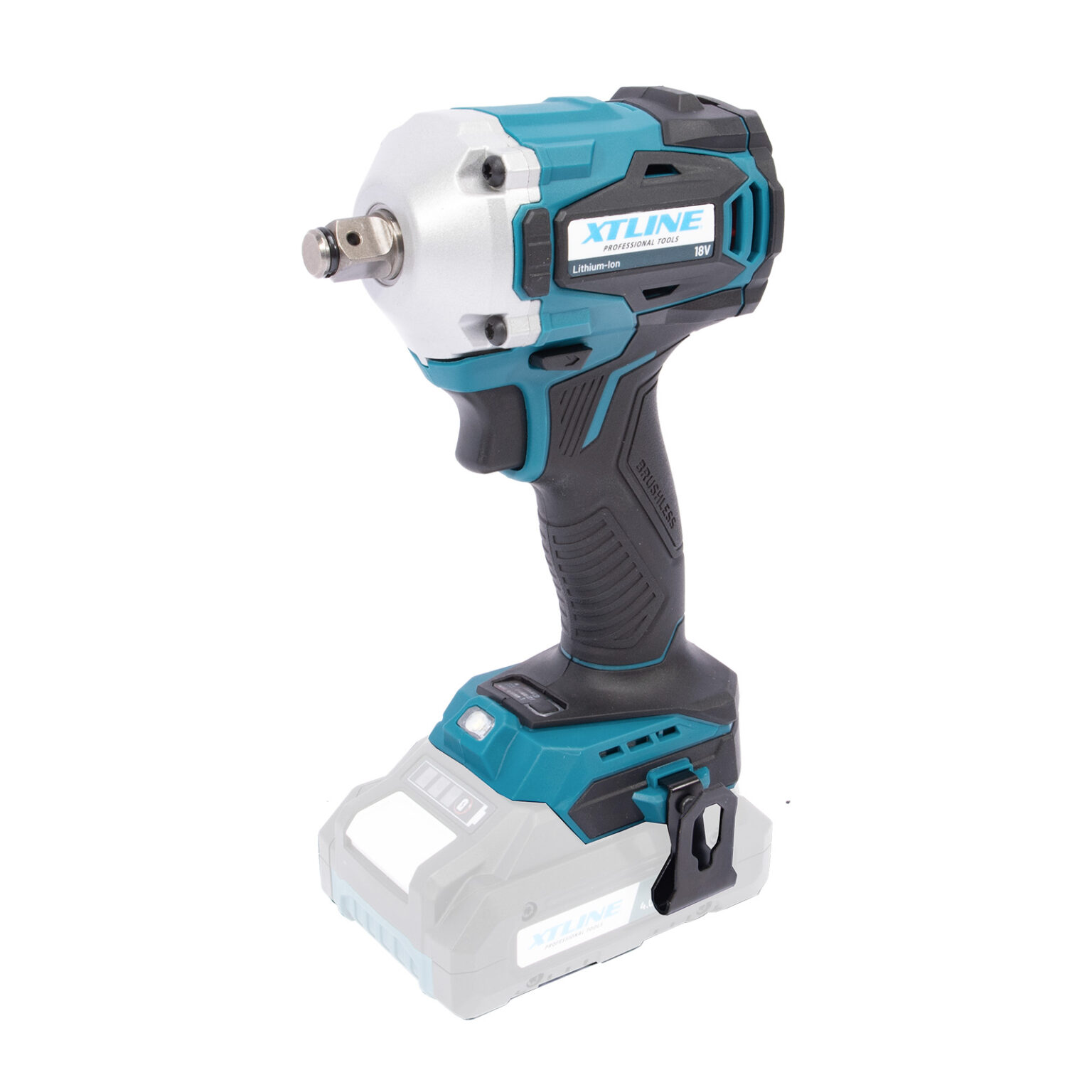 XTLINE Akku-Schlagschrauber für 1/2" Nüsse, bürstenlos, 18 V, 400 Nm 1 XTLINE Akku-Schlagschrauber für 1/2" Nüsse, bürstenlos, 18 V, 400 Nm
