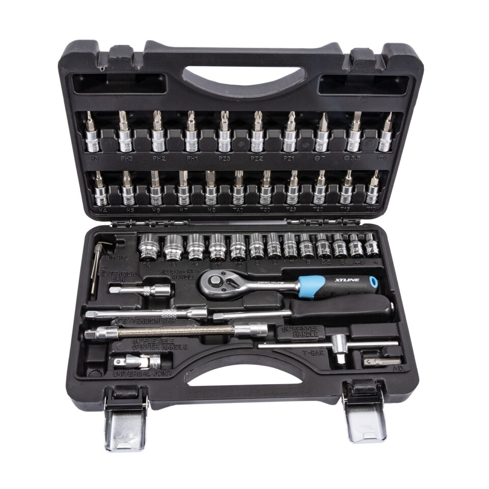 XTLINE Steckschlüsselsatz 1/4", 46-teilig