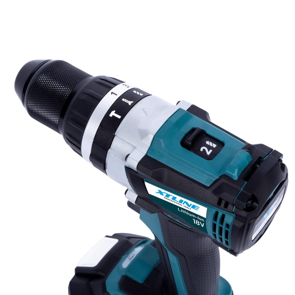 XTLINE Akku-Schlagbohrschrauber Set, bürstenlos, 18 V, 65 Nm, mit 2 Batterien 4.0 Ah und Ladegerät 3.5 A – Bild 3