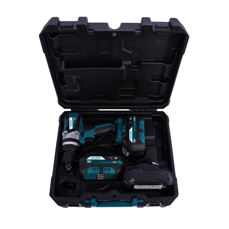 XTLINE Akku-Schlagbohrschrauber Set, bürstenlos, 18 V, 65 Nm, mit 2 Batterien 4.0 Ah und Ladegerät 3.5 A – Bild 6
