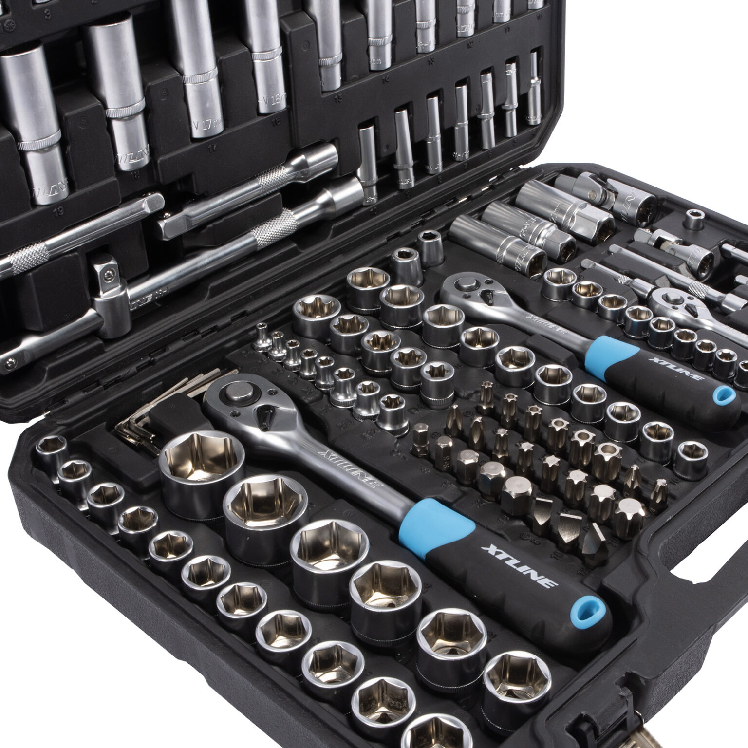 XTLINE Steckschlüsselsatz 1/4"-3/8"-1/2", 172-teilig 3 XTLINE Steckschlüsselsatz 1/4"-3/8"-1/2", 172-teilig – Bild 3