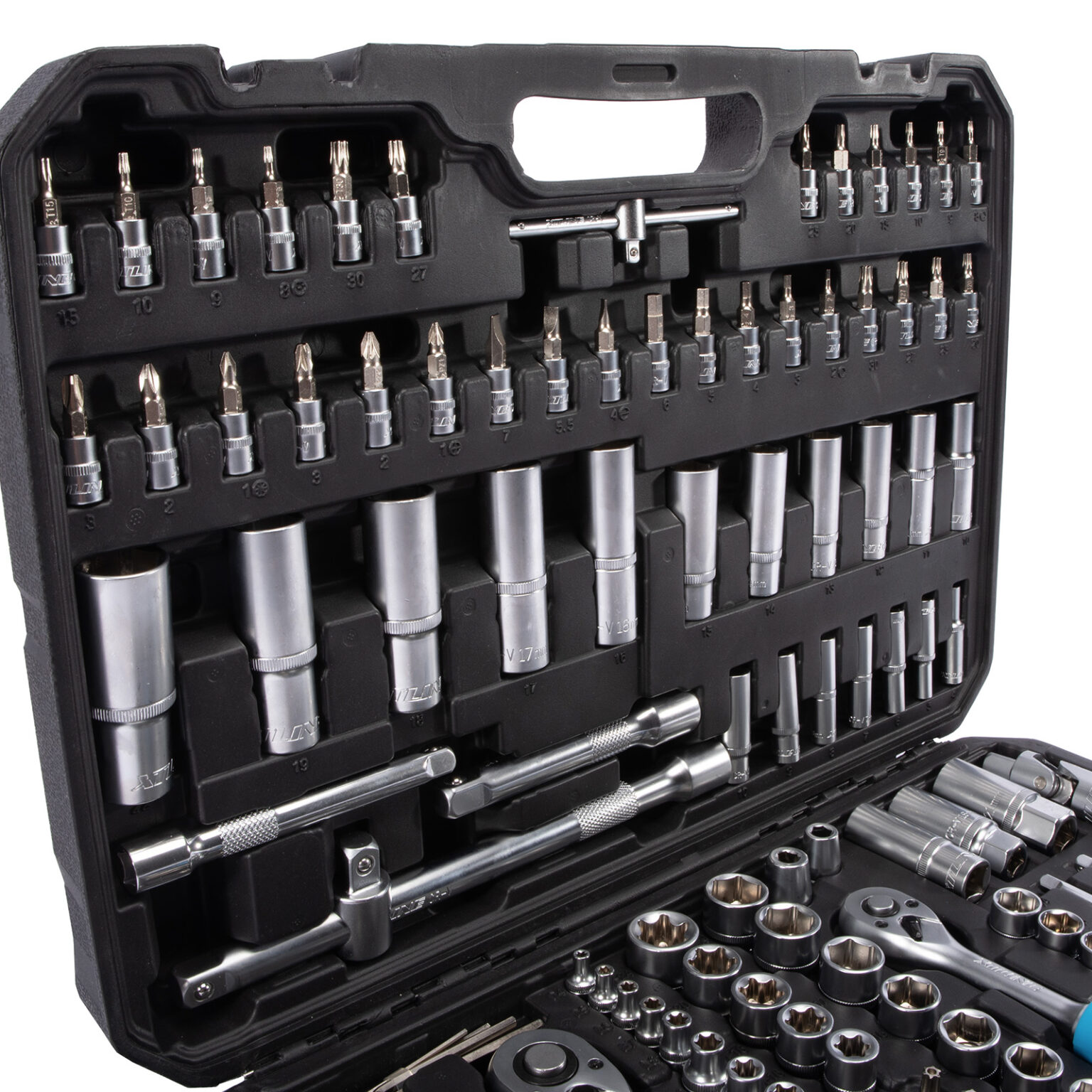 XTLINE Steckschlüsselsatz 1/4"-3/8"-1/2", 172-teilig 4 XTLINE Steckschlüsselsatz 1/4"-3/8"-1/2", 172-teilig – Bild 4
