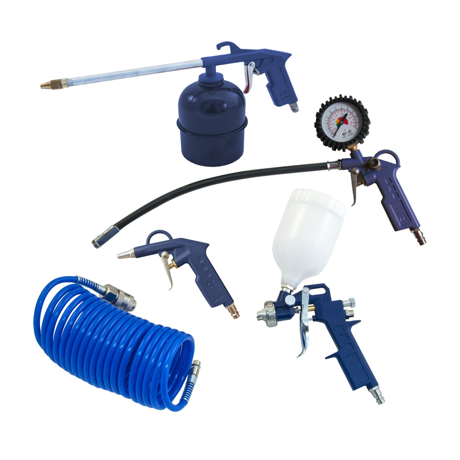 XTLINE Druckluft-Set 5-teilig Luftkompressorset mit Lackierpistolen 1 XTLINE Druckluft-Set 5-teilig Luftkompressorset mit Lackierpistolen