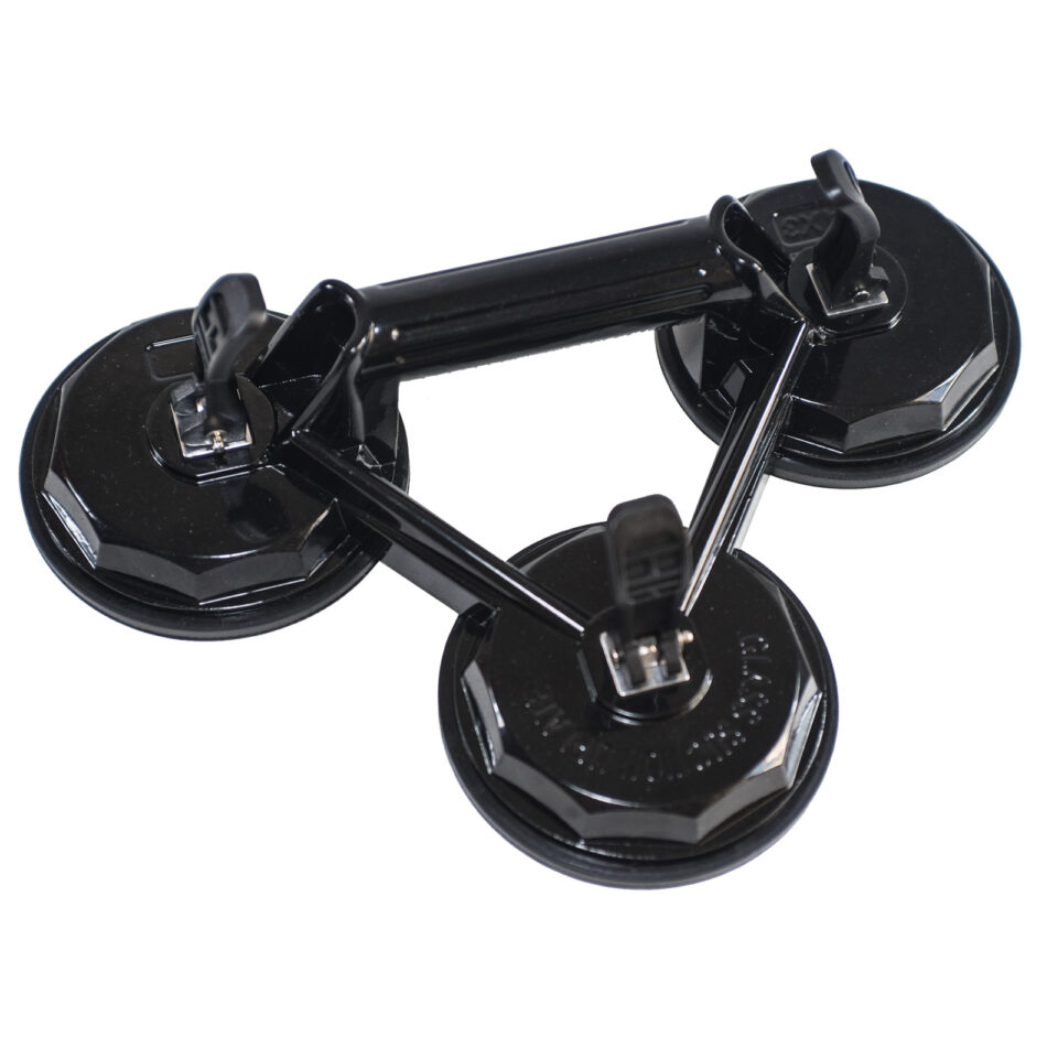XTLINE Saugheber 3-fach, Vakuum-Saugnapf für Glas bis 180 kg