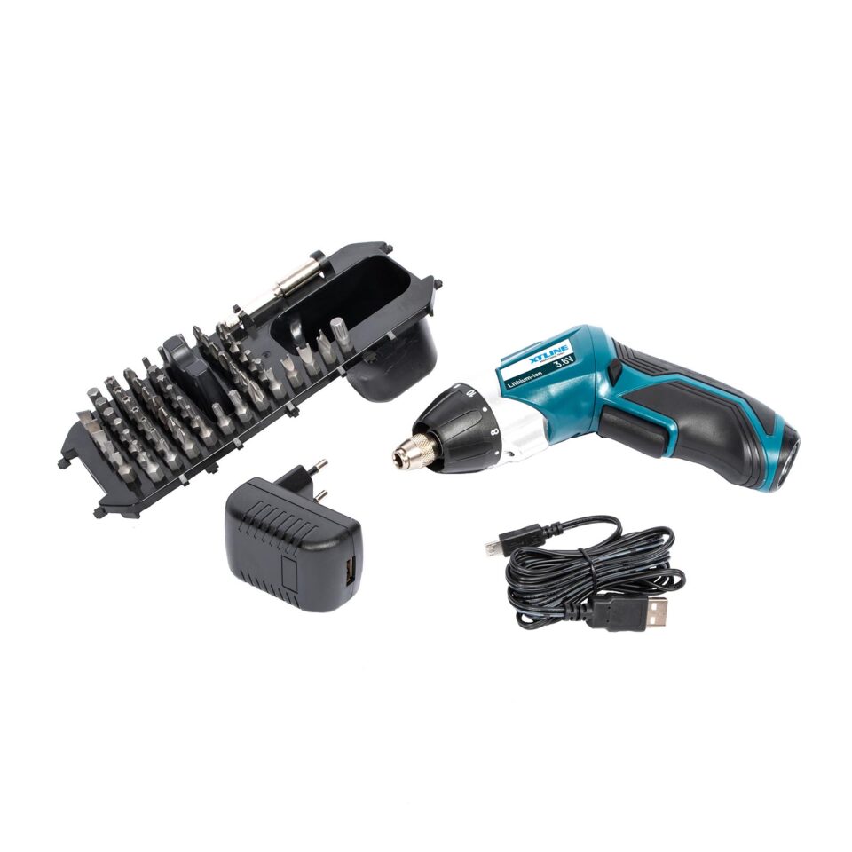 XTLINE Akkuschrauber 3,6 V + Zubehör 55 Teile – Bild 4