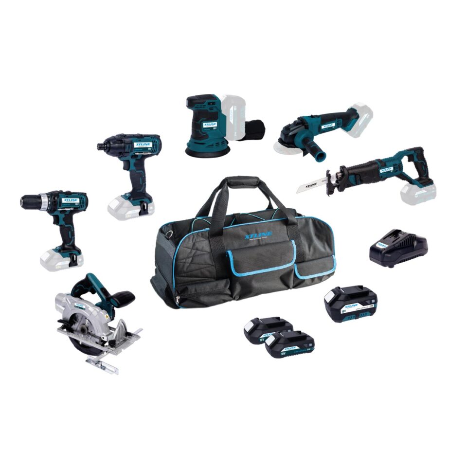 XTLINE Akku-Werkzeug Set, 18 V, 10 Teile, "SET 1"