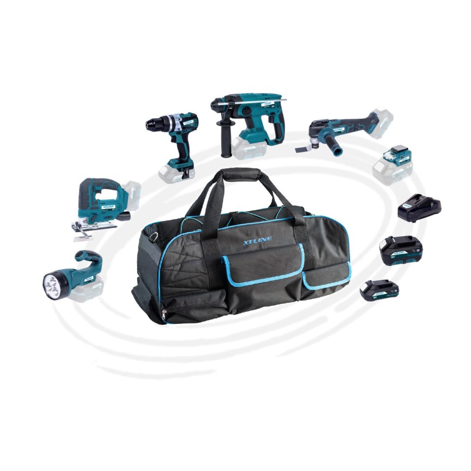 XTLINE Akku-Werkzeug Set18 V, 10 Teile "SET 2"