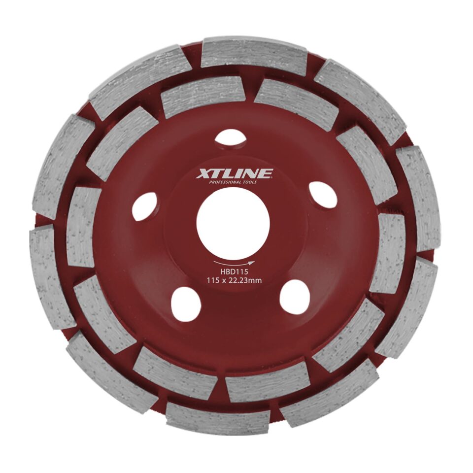 XTLINE 3 Diamantschleiftöpfe 115 mm im Set - unterschiedliche Materialabtragung und Rauheit – Bild 2